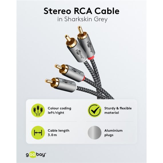 Cavo RCA stereo, 3 m WE65294 Goobay