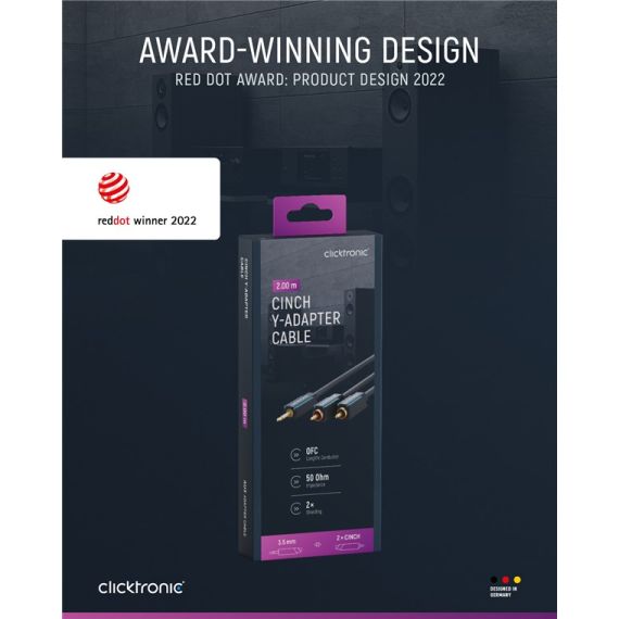 Cavo adattatore da 3,5 mm AUX a RCA, stereo WE70467 Clicktronic