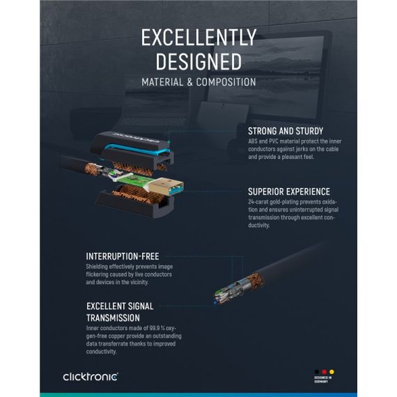 Cavo adattatore da USB-A a USB-B 3.0 WE70090 Clicktronic