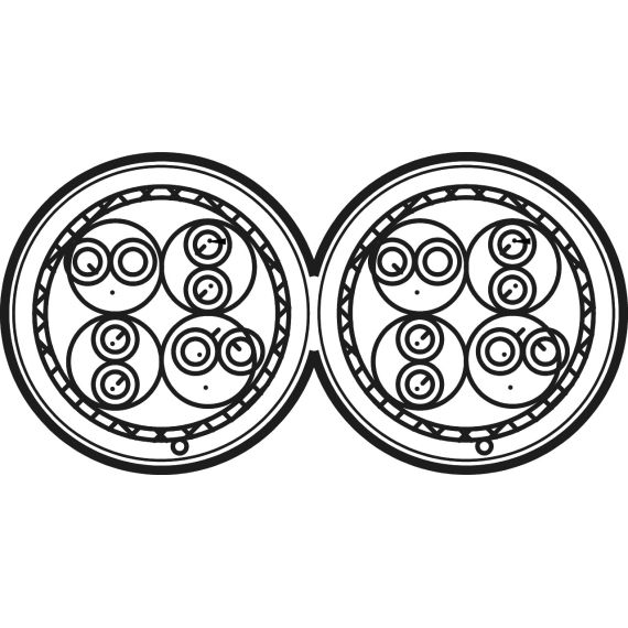 CAT 7A cavo di rete duplex, S/FTP (PiMF), blu WE91897 Goobay