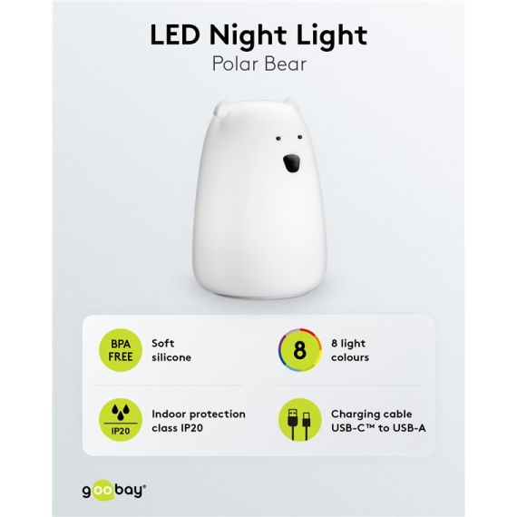 Luce notturna a LED "Orso polare" WE61647 Goobay