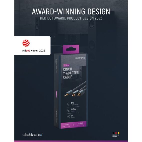 Cavo adattatore da 3,5 mm AUX a RCA, stereo WE70470 Clicktronic