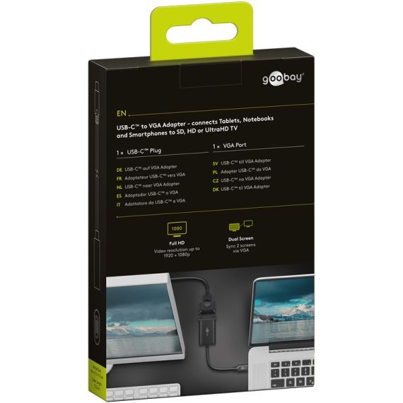 Adattatore da USB-C a VGA WE51776 Goobay