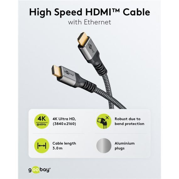 Cavo HDMI ad alta velocità con Ethernet WE64995 Goobay