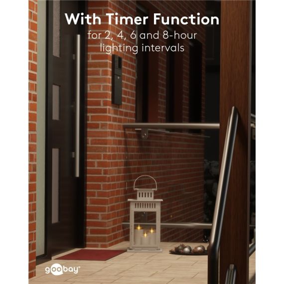 Set di 3 candele LED per esterni WE64786 Goobay