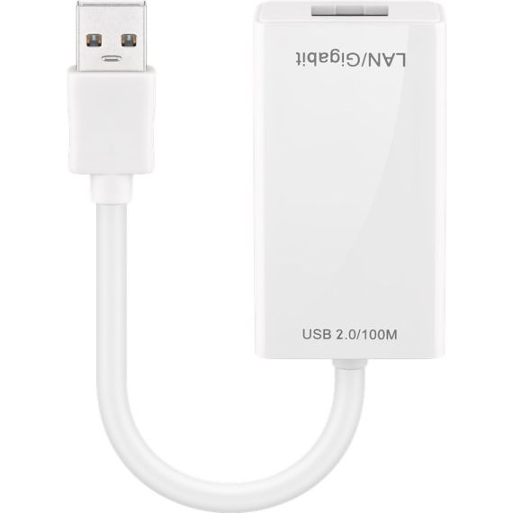 USB 2.0 adattatore di rete Fast Ethernet, bianco WE95035 Goobay