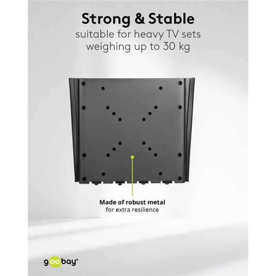 Supporto a parete per TV Caravan FISSO (M), nero WE74415 Goobay