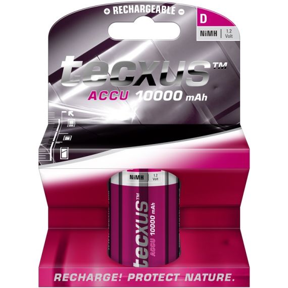 D (Mono)/HR20 ricaricabile - 10000 mAh, 1 pezzo in blister WE23741 Tecxus