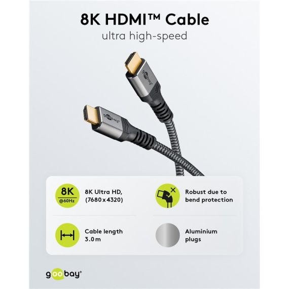 Cavo HDMI ad altissima velocità WE65262 Goobay