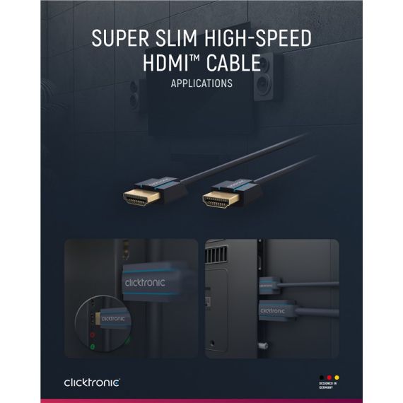 Ultra-Slim Cavo HDMI ad altissima velocità WE70705 Clicktronic