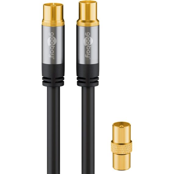 Cavo antenna TV (135 dB), 4x schermato WE70389 Goobay