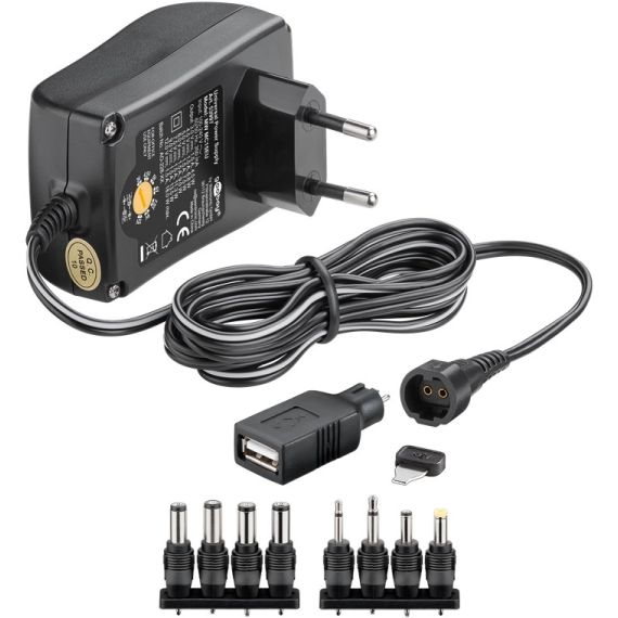 Alimentatore universale (3 V - 12 V max. 18 W / 1,5 A) WE53997 Goobay