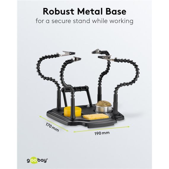 Supporto per saldatura con 4 bracci flessibili WE61669 Goobay