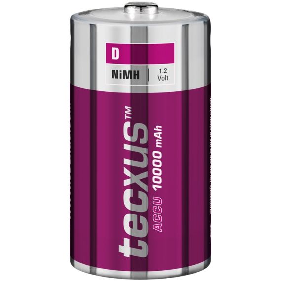 D (Mono)/HR20 ricaricabile - 10000 mAh, 10 pezzi in scatola di cartone WE45838 Tecxus