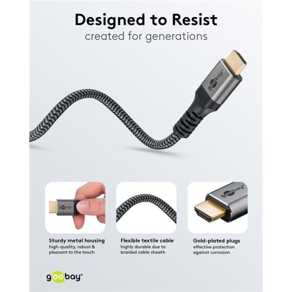 Cavo HDMI ad altissima velocità WE65262 Goobay