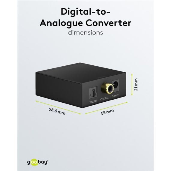 Convertitore digitale-analogico 192 kHz WE58493 Goobay