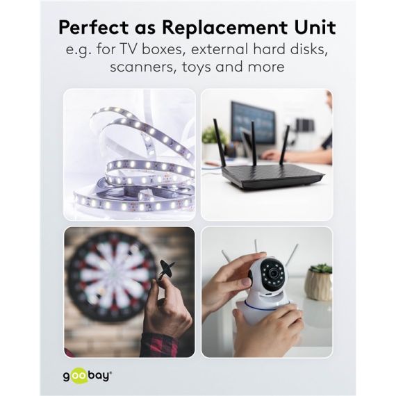 12 V alimentatore (27 W / 2,25 A) WE64979 Goobay