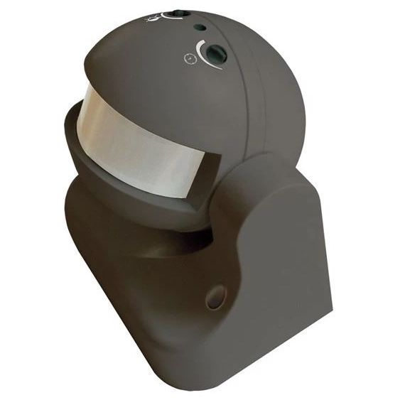 Sensore di movimento PIR 1200W max nero GETI GS1101B EL694 Geti