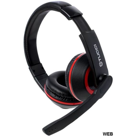 Cuffie gaming con microfono Tucci X5 - Nero e rosso MOB1106 