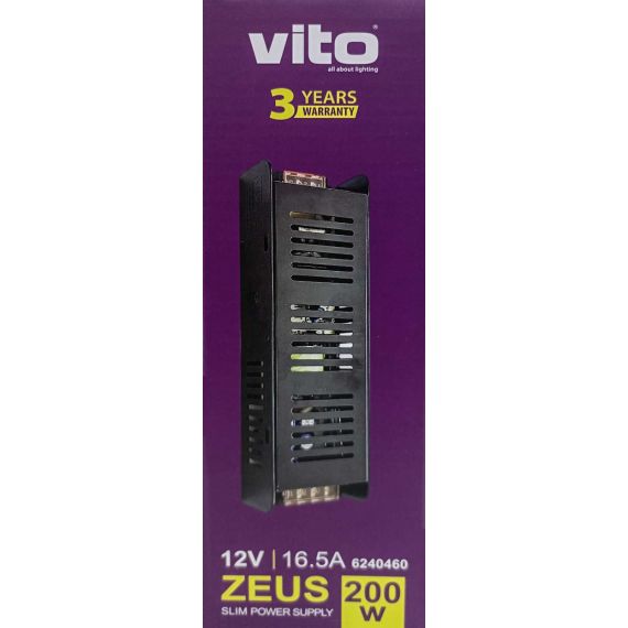 Trasformatore slim 12VDC 16.7A 200W EL347 Vito
