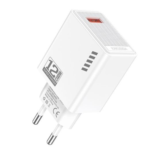 Caricatore USB 5V/2.4A 12W bianco KSC-1235 F4165 Kakusiga