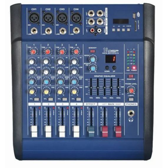 Mixer professionale 4 canali 250W x 2 con Bluetooth/USB/SD/MMC E9060 