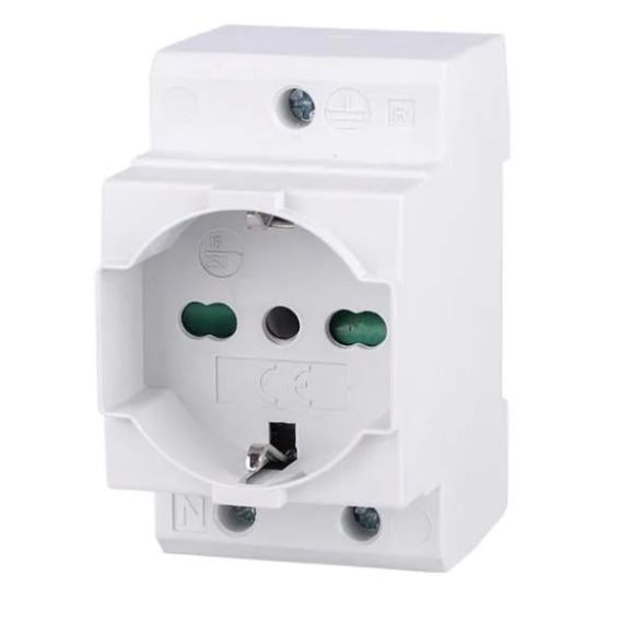 Presa Schuko per quadro elettrico 16A 250V Bipasso + Terra EL059 