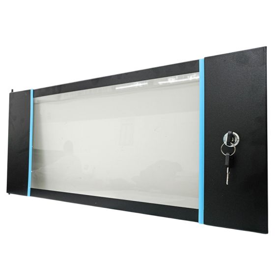 Porta in vetro temprato da 3 mm con serratura per armadio rack da 6U E6040 