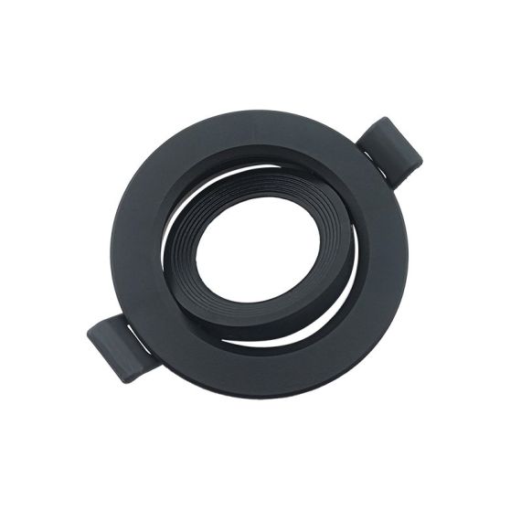 Supporto per faretto GU10 da incasso Ø75mm nero EL399 Vito