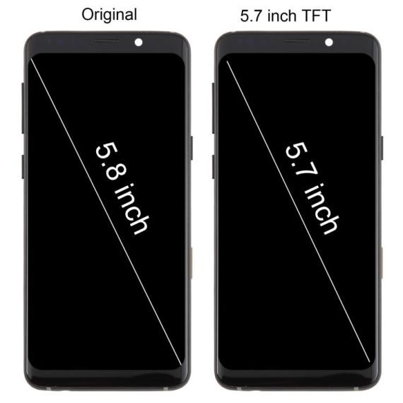 Schermo TFT LCD per Samsung Galaxy S9 SM-G960F 5,7" con digitalizzatore e cornice – Nero B8029 