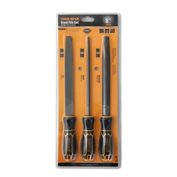 Set di lime in acciaio 3 pezzi 20cm TL9830 Toolmak