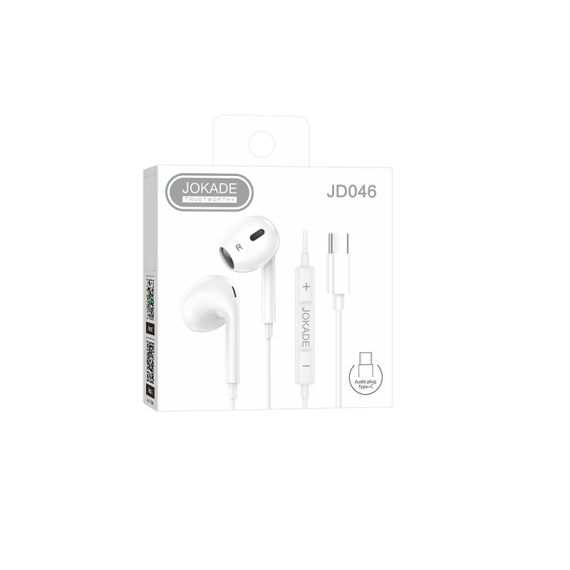 Auricolari Type-C con microfono e controllo volume bianchi JD046 F4795 Jokade