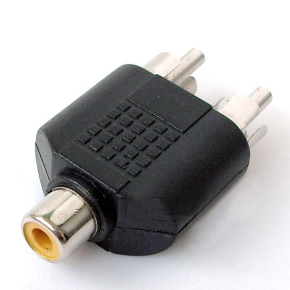 Adattatore Audio 2 RCA Maschio a 1 RCA Femmina L293 