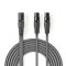 Cavo Audio XLR Bilanciato | Maschio a 3 Pin XLR - 2x Femmina a 3 Pin XLR | 1.5 m | Grigio ND1180 Nedis