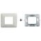 Kit placca bianca e supporto 2 posti compatibili Matix EL4030 