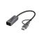 Adapter YENKEE YTC 013 USB C na RJ45 TI3390334 YENKEE