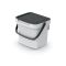 Trash bin SYSTEMA Q COLLECT ash with black lid 3l TI6440981 PROSPERPLAST