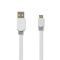 USB Cable | USB 2.0 | USB-A Male | USB Micro-B Male | 480 Mbps | Gold Plated | 1.00 m | Flat | PVC | White | Polybag NECCBP60500WT10 Nedis