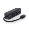 USB Hub | USB-A Male | 3x USB A Female | 5 port(s) | USB 3.2 Gen 1 | USB Powered | 5 Gbps | SD & MicroSD NECCGB61250BK01 Nedis