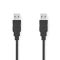 USB Cable | USB 2.0 | USB-A Male | USB-A Male | 480 Mbps | Nickel Plated | 5.00 m | Round | PVC | Black | Label NECCGL60000BK50 Nedis