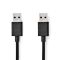 USB Cable | USB 3.2 Gen 1 | USB-A Male | USB-A Male | 5 Gbps | Nickel Plated | 1.00 m | Round | PVC | Black | Label NECCGL61000BK10 Nedis