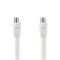 Coax Cable | IEC (Coax) Male | IEC (Coax) Female | Nickel Plated | 90 dB | 75 Ohm | Double Shielded | 25.0 m | Round | PVC | White | Envelope NECSGP40000WT250 Nedis