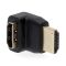 HDMI Adapter | HDMI Connector | HDMI Output | Gold Plated | Angled 270° | ABS | Black | 1 pcs | Box NECVGB34902BK Nedis