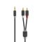 Stereo Audio Cable | 3.5 mm Male | 2x RCA Male | Gold Plated | 1.00 m | Round | Anthracite | Box NECABW22200AT10 Nedis
