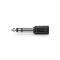 Stereo Audio Adapter | 6.35 mm Male | 3.5 mm Female | Nickel Plated | Straight | ABS | Black | 1 pcs | Box NECAGB23930BK Nedis