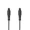 Optical Audio Cable | TosLink Male | TosLink Male | 2.00 m | Round | PVC | Black | Label NECAGL25000BK20 Nedis