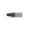 XLR Connector | Straight | Male | Nickel Plated | Protection Cover | Cable input diameter: 7.0 mm | Metal | Silver | 10 pcs | Polybag NECAGP15972ME Nedis