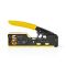Crimp pliers | CAT5 / CAT5e / CAT6 / CAT6a / CAT7 / RJ12 / RJ45 | Cutting / Plier / Stripping | Rubber / Steel | Black / Yellow NECCGG89510BK Nedis
