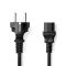Power Cable | Plug with earth contact male | IEC-320-C13 | Straight | Straight | Nickel Plated | 10.0 m | Round | PVC | Black | Label NECEGL10030BK100 Nedis