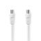 Coax Cable | IEC (Coax) Male | IEC (Coax) Female | Nickel Plated | 90 dB | 75 Ohm | Double Shielded | 5.00 m | Round | PVC | White | Label NECSGL40000WT50 Nedis